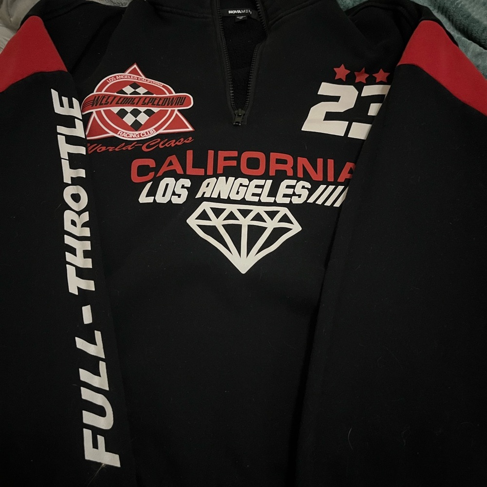 California Los Angeles Crewneck Sweater - Black and Red